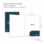 Map Folder Standart F4 2 sisi (cetak luar dalam) + Laminasi