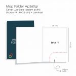 Map Folder Standart F4 1 sisi (dalam putih) + Laminasi