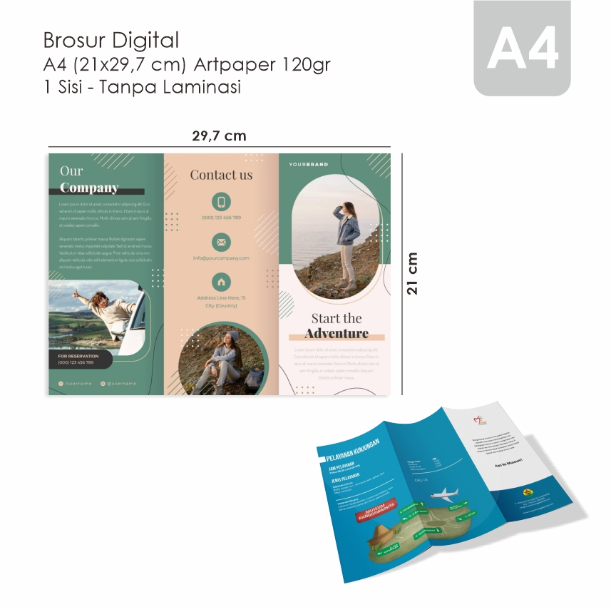 Brosur Digital 500 lbr A4 Ap120 (1sisi)