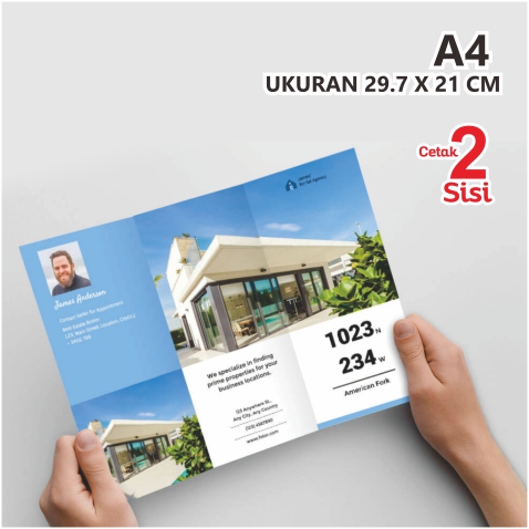 Brosur A4 Offset 1000 lbr (2sisi)