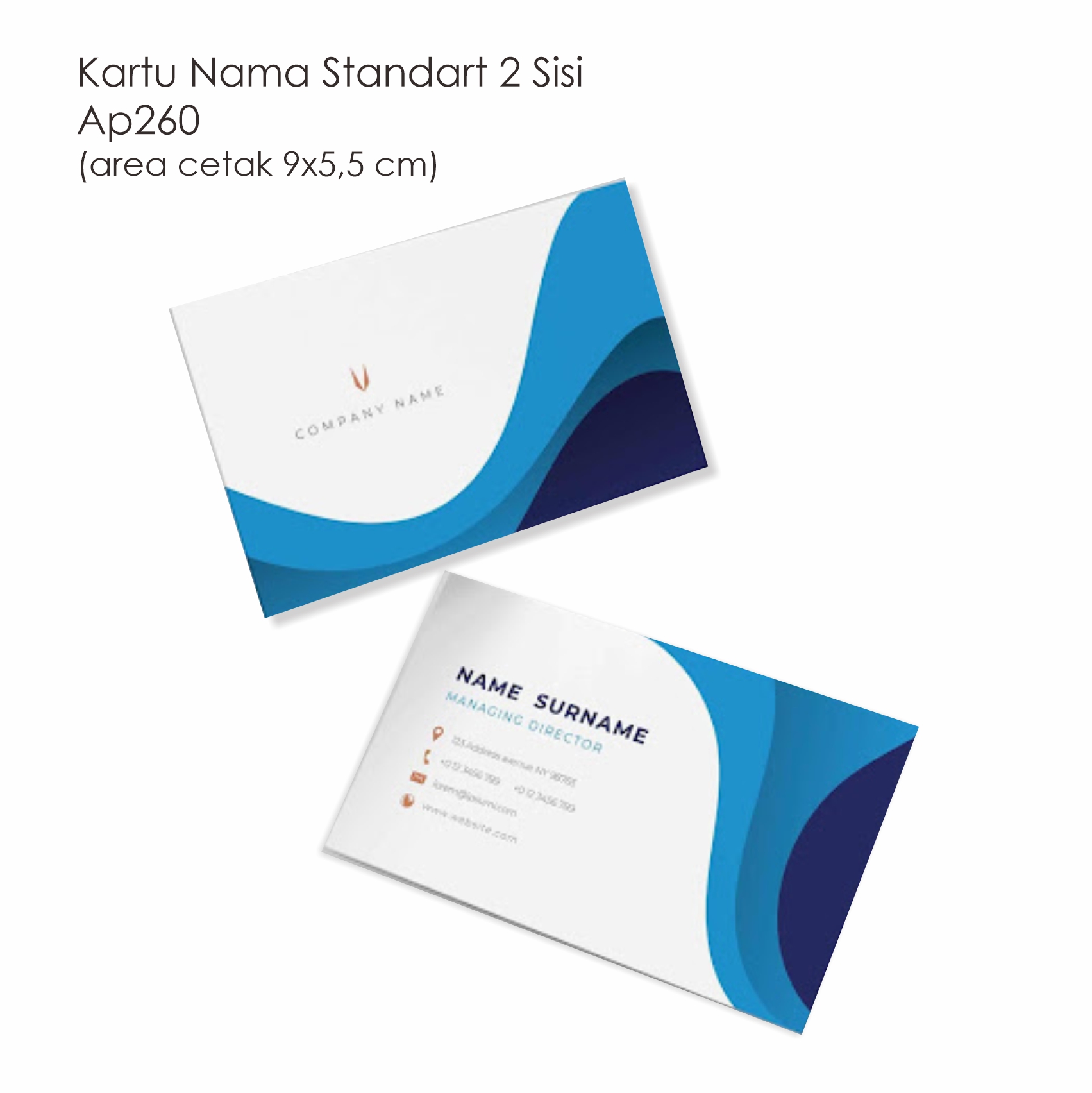 Kartu Nama Standart (2sisi)