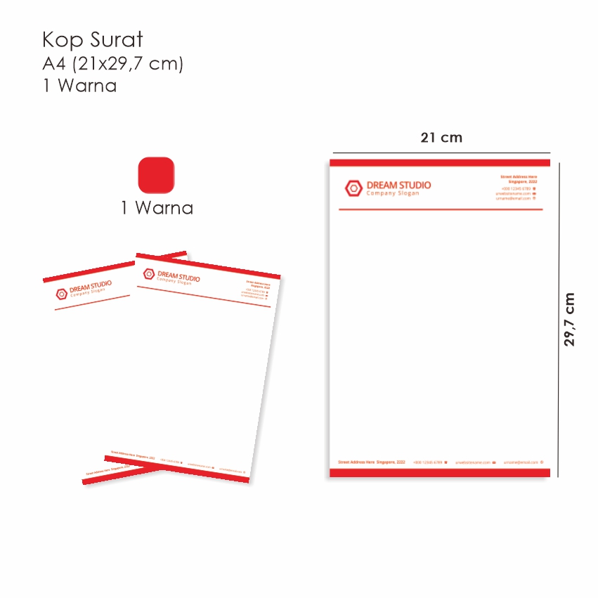 Kop surat A4 75 gr (1 warna)