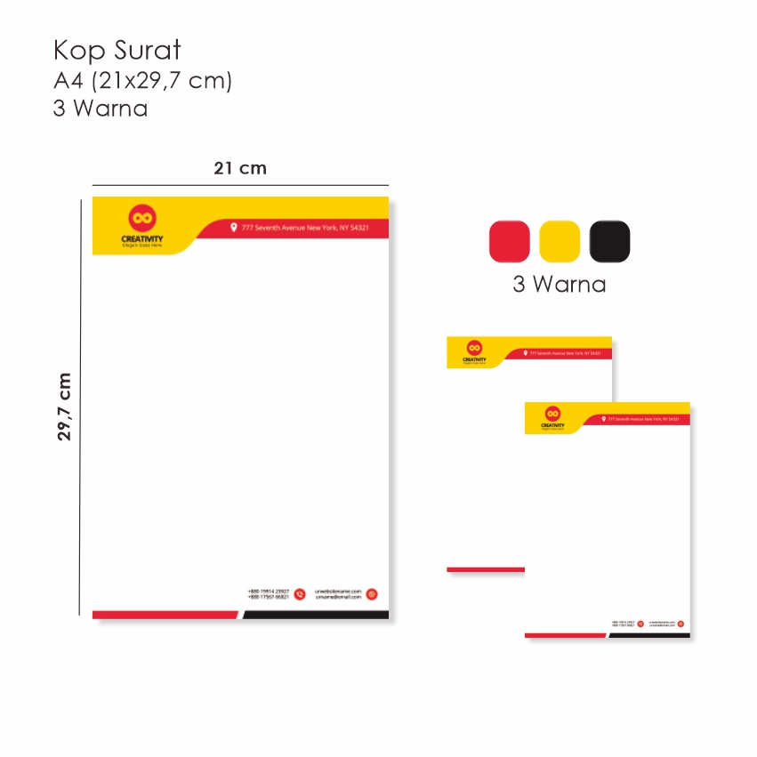 Kop Surat A4 75 gr (3 warna)