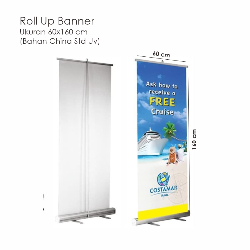 Roll Up Banner 60 x 160 Fl Std China UV