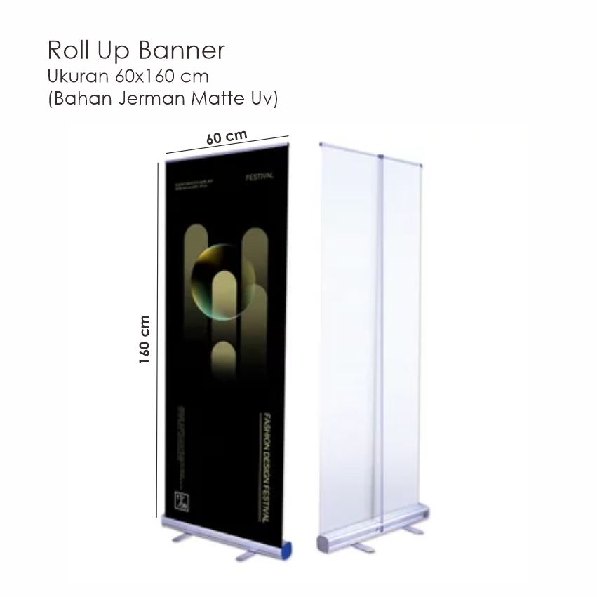 Roll Up Banner 60 x 160 Jerman UV