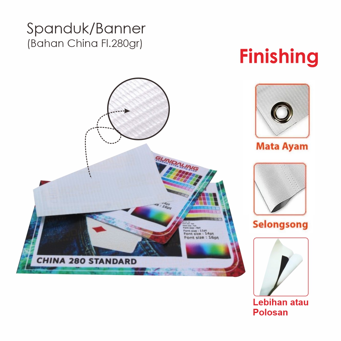 Spanduk / Banner Fl Std China 280 gr