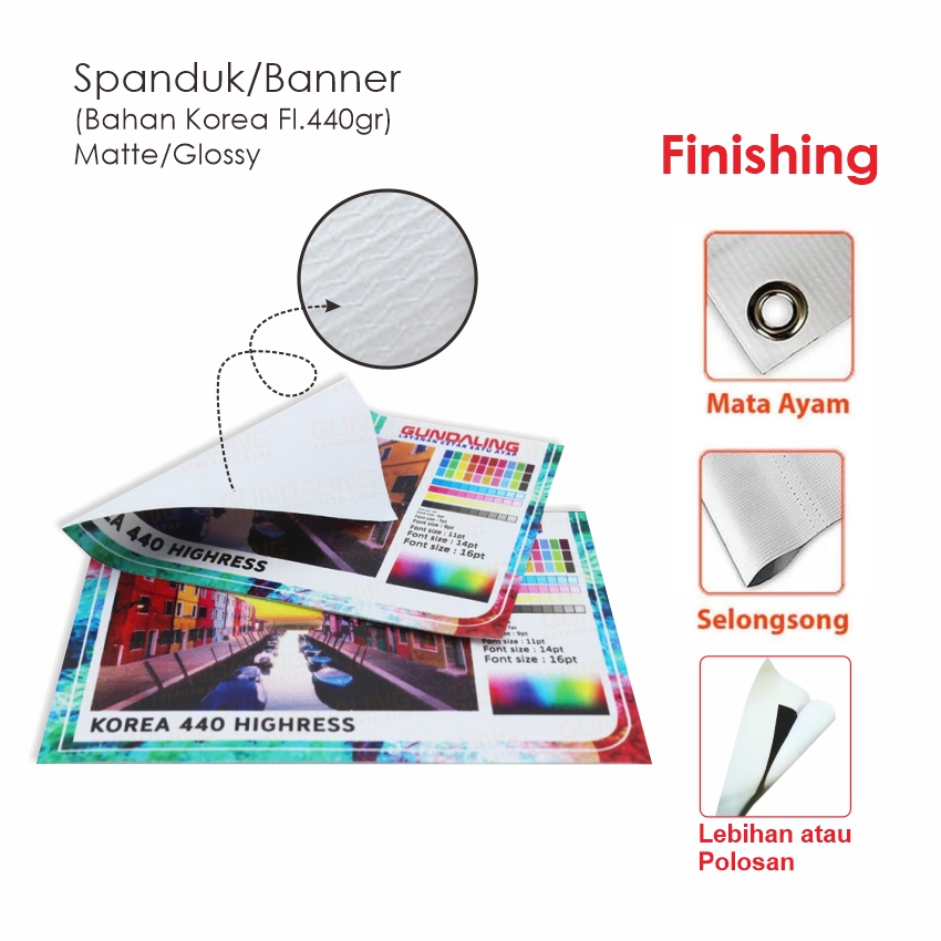 Spanduk / banner Korea 440 gr